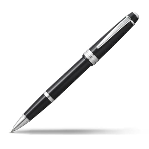 Image of CROSS Bailey Light Glossy Black Resin Rollerball Pen INCL. Premium Gift Box - Refillable Medium Gel Ink Rollerball