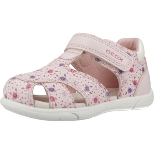 Image of Geox Boy's B Sandal Zapito Girl, Lt Pink White, 7.5 UK Child