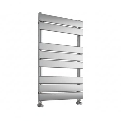 Image of Greened House Richmond Heated Towel Rail Flat Panel Bathroom Towel Radiator Central Heating (Chrome, 400mm W x 800mm H)