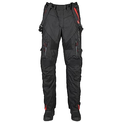 Image of Furygan Gravity D3O Waterproof Pants Adventure,Touring Black-red