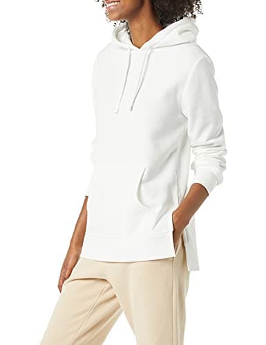 Image of Amazon Essentials Women's Fleece Hooded Tunic Sweatshirt, Ivory, M