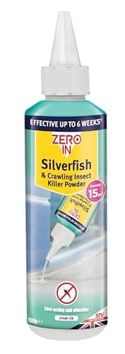 Image of Zero In® Silverfish & Crawling Insect Killer Powder -150g, Instant, Long-Lasting, Non-Staining, Odourless Silverfish and Crawling Insect Treatment and Repellent for the Home