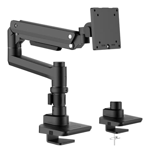 Image of Wiltec Monitor Arm max. 20 kg Desk Mount Stand for 17-49 Inch Computer Screens, Adjustable Arm, Desk Clamp, Easy Installation, Tilt, Rotate and Swivel Function