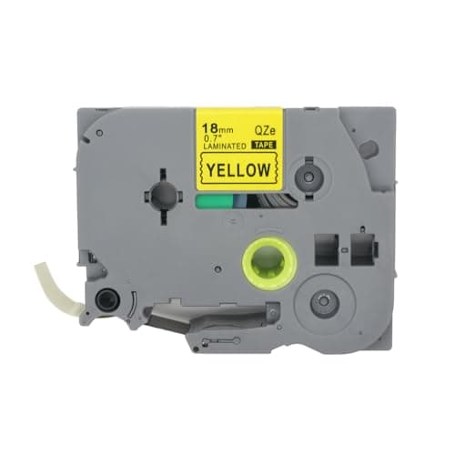 Image of BROVACS 1 Pack Black on Yellow Laminated Label Tape Compatible for Brother P-Touch Label Printer TZ 641 TZe 641 18mm 3/4" OPA4641
