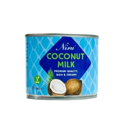 Image of Niru's Coconut Milk Tin- 200ml, Pure, Creamy, and Rich, Perfect for Cooking, Baking & Beverages, No Additives Pack of 1