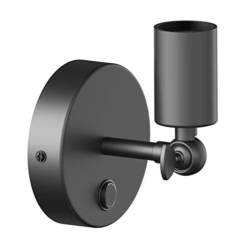 Image of ledscom.de Wall lamp FETRO, Switch, Black matt, Round, 1x E27 max. 60W