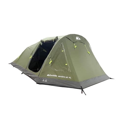 Image of Eurohike Sendero AIR 4L Inflatable 4 Man Tent with Spacious Living Area, Easy to Pitch in 5 Minutes, 4 Person, Lightweight Tunnel Design, Ideal for Family Camping Trips & Festivals, 3000mm HH
