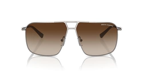 Image of Armani Exchange Men's Ax2050s Aviator Sunglasses, Matte Gunmetal, L