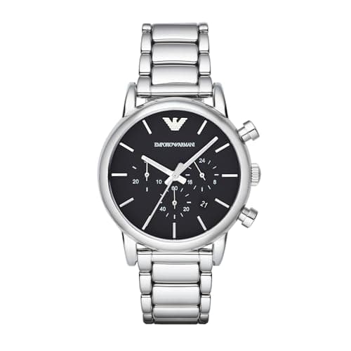 Image of Emporio Armani Men's Chronograph, Silver Stainless Steel Watch, AR1853