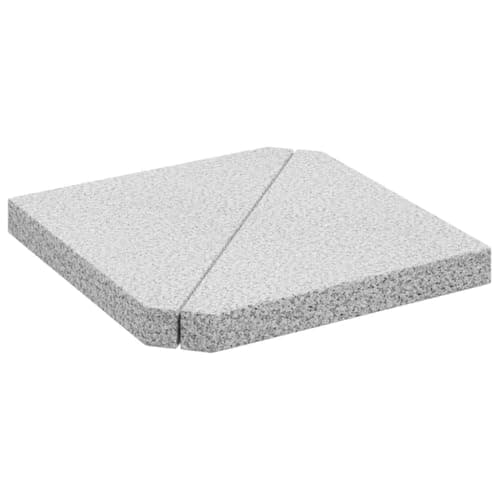 Image of vidaXL umbrella weight plates 2 pcs - grey granite 14 kg each - elegant triangular parasol stabilizer for garden & patio