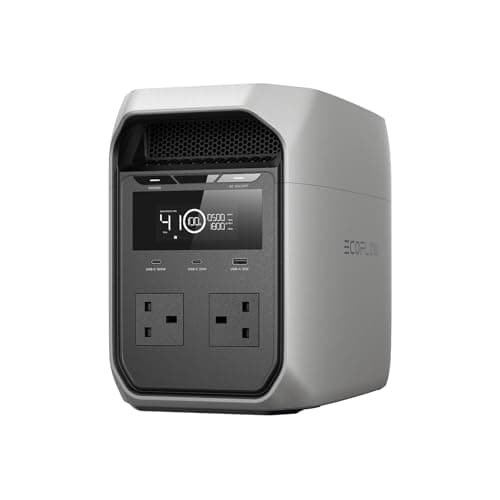 Image of EF ECOFLOW DELTA 3 Classic Portable Power Station, 1024Wh LiFePO4 Battery, 1800W AC Output (3600W Surge), 100W USB-C, 1-Hour Fast Charging, Solar Generator for Camping, RV, Home Backup