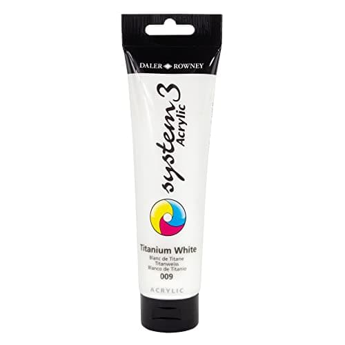 Image of Daler-Rowney System3 Acrylic Paint, Plastic Tube, 5.07oz - 150 ml, Titanium White