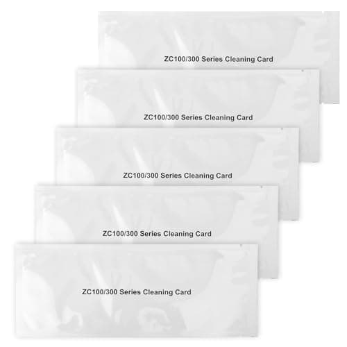 Image of 5pcs ID Card Printer Cleaning Cards, Single-Use Printer Cleaning Card Kit Compatible with Zebra ZC100 ZC150 ZC300 ZC350, Replaces 105999-311