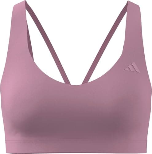 Image of adidas Women's All Me Essentials Medium Support Bra, True Pink, S