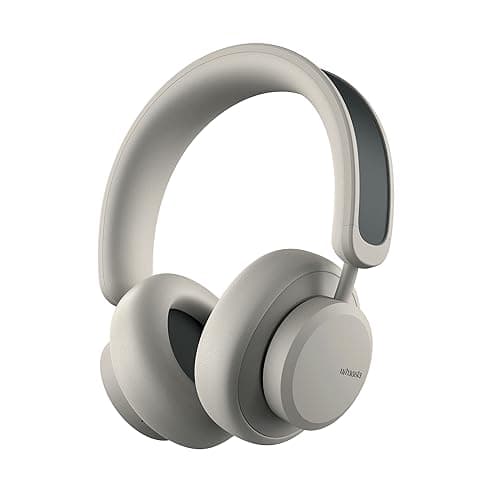 Image of Urbanista Los Angeles Solar Powered Wireless Over Ear Headphones, Infinite Playtime Active Noise Cancelling Bluetooth 5.0 Headphones, Self Charging ANC Earphones with On Ear Detection, Desert Grey