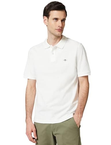 Image of GANT REG EMB Archive Shield Polo Shirt, White, S