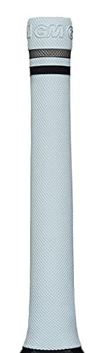 Image of GM | Pro-Lite Cricket Bat Grip | Premium Rubber | Suitable for Virtually All Bats | Full Size - 12 Inches | Can Be Cut Down For Shorter Handles | 1 Grip | White/Silver/Black | Gunn & Moore