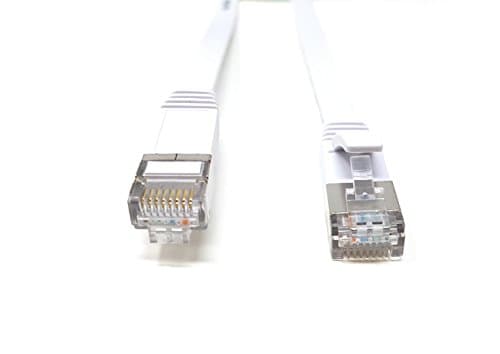 Image of MainCore 0.30cm Long White FLAT CAT6a / S-FTP/Ethernet LAN Patch Cable 500MHz / GIGABIT RJ45 / Compatible with CAT 5 / CAT 6 / CAT 7