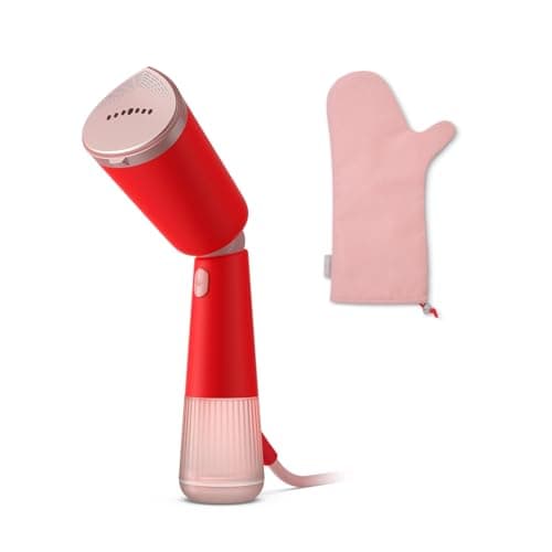 Image of Philips 5000 Series Handheld Garment Steamer — Ready to use in seconds; Powerful 24 g/min Steam; 120 ml Tank — GlovePouch — Coral — STH5020/40