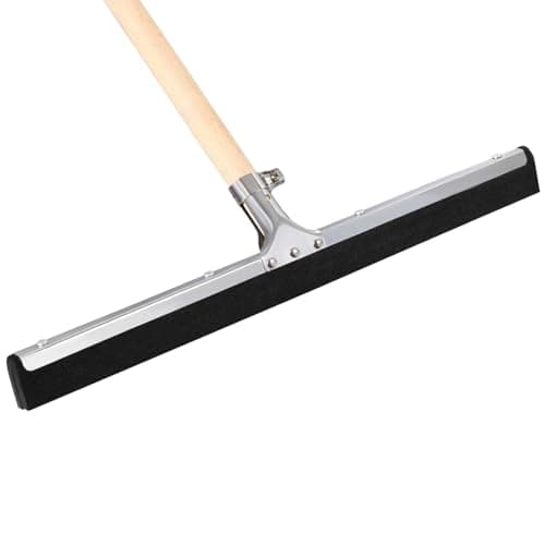 Image of 60cm 23.6″ Floor Squeegee, Wet Floor Wiper, Stainless Steel Rubber Squeegee with 120cm Handle - Corrosion-Resistant Indoor/Outdoor Floor Cleaner, Ideal Squeegee Mop for Car Wash, Pool, Home, Warehouse