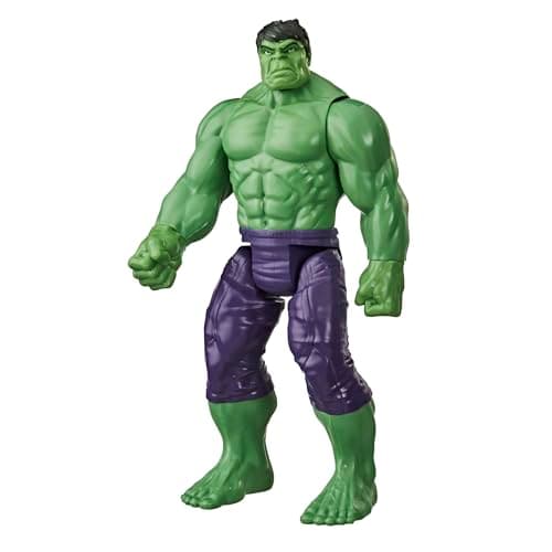 Image of avengers Marvel Titan Hero Series Blast Gear Deluxe Hulk Action Figure, 30-cm Toy, For Children Aged 4 and Up, Green