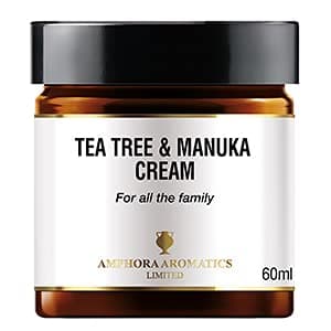 Image of Tea Tree & Manuka Cream 60ml – Natural Antiseptic & Soothing Skin Cream with Essential Oils – Helps Calm Irritated, Blemish‑Prone & Problem Skin - Amphora Aromatics