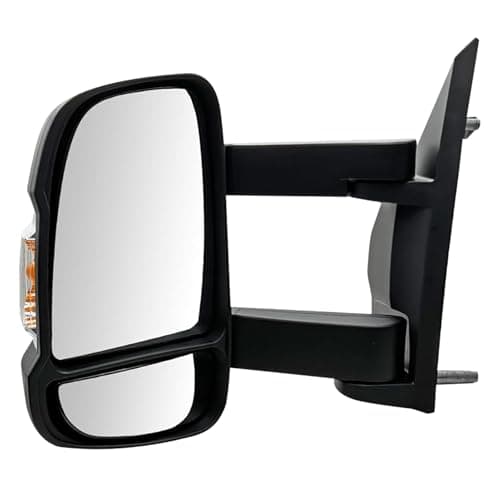 Image of Convitex Full Door Wing Mirror Left Side Manual Folding Mirrors with Turn Signal Light for Citroen Jumper Relay/Dodge Ram Promaster/Fiat Ducato/Peugeot Boxer Long Size Arm W16W Non Heated