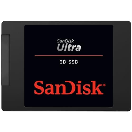 Image of SanDisk Ultra 3D 500GB SATA SSD, up to 560MB/s read speed.