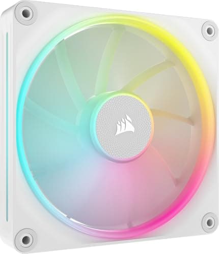 Image of Corsair iCUE LINK LX140 RGB 140mm PWM Fan Single Pack – Dual Light Loops – Requires iCUE LINK System Hub (Sold Separately) AirGuide Technology – White