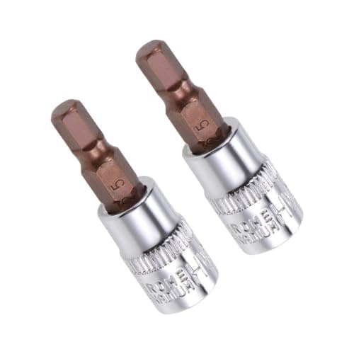 Image of TA-VIGOR 2Pcs Hex Bit Socket, 1/4" Drive x H5 (5mm) Allen Key Socket, Premium S2 Steel Bits, Hex Bit with 38mm Length for Ratchet Wrench, Torque Wrench, Slide Bar, Impact Power Drills