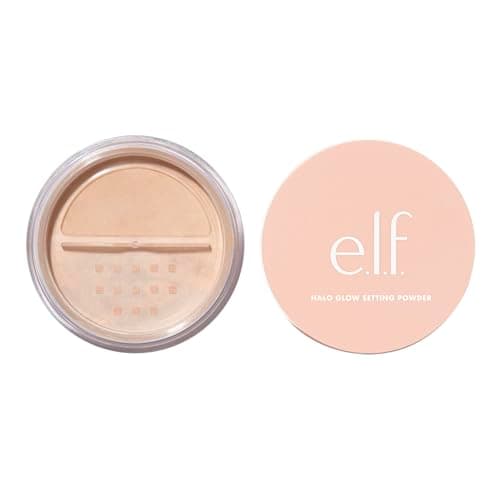 Image of e.l.f., Halo Glow Setting Powder, Silky, Weightless, Blurring, Smooths, Minimizes Pores and Fine Lines, Creates Soft Focus Effect, Medium, Semi-Matte Finish 6.8g
