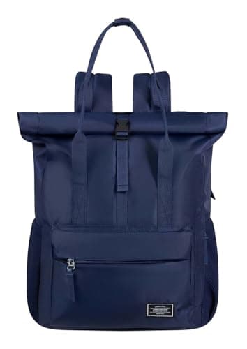 Image of American Tourister Urban Groove UG25 - Laptop Backpack 15.6" (42.5 cm) - Business & School Backpack with Bottle Holder, Ergonomic, Lightweight, Smart Sleeve - 20.5L - Midnight Navy
