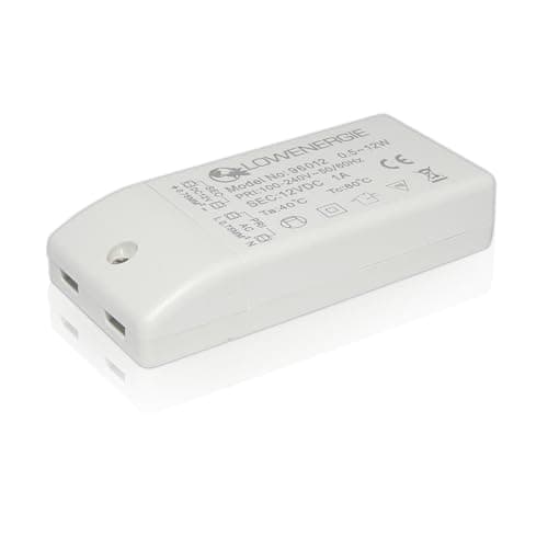 Image of LOWENERGIE LED Driver Power Supply 12W 240V AC to 12V DC Transformer for LED Strips, LED Bulbs & Doorbell Systems (1)