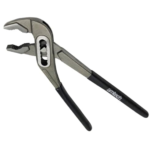 Image of Amtech - 250mm (10in) Slip-Joint Water Pump Pliers, Heavy Duty Carbon Steel, Soft Grip