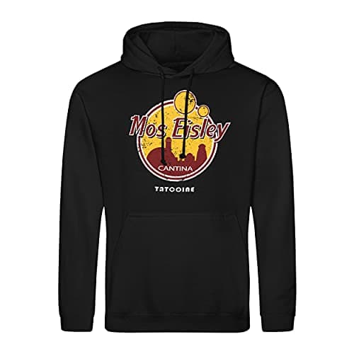 Image of Mos Eisley Cantina Tatooine Inspired Wars Unisex Black Hoodie Size 3XL