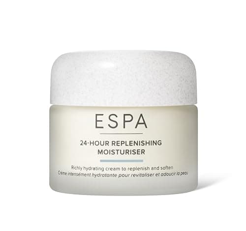 Image of ESPA 24-Hour Replenishing Moisturiser 55ml | Richly Hydrating Face Cream | Protects Skin Barrier | Vitamin E, Evening Primrose & Jojoba | Use Morning & Evening