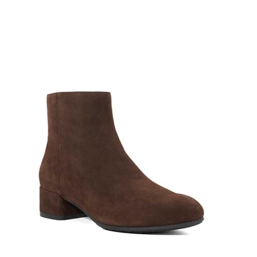Image of Dune London Ladies PIPPIE Low-Heel Ankle Boots Size UK 3 Suede