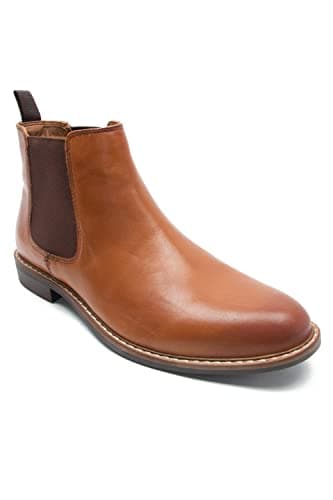 Image of Thomas Crick Men's 'Bateman' Formal Chelsea Boots, Classic, Comfortable and Stylish Boots for Any Occasion, Made with Leather (Black/Black Suede/Tan Suede/Tan)
