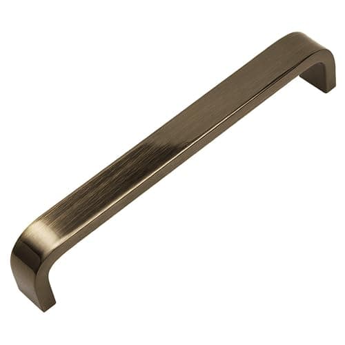 Image of Decoranddecor Sable D Shaped Aluminium Kitchen Cabinet Pull Handles (160mm Hole Center, Antique Brass)