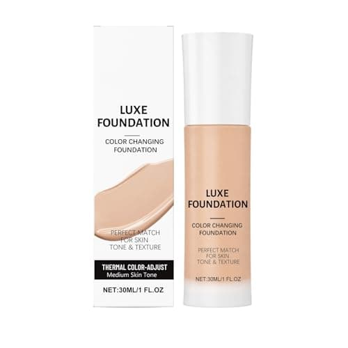 Image of 30ml Luxury Color-Changing Foundation, intelligent temperature-sensitive color adjustment, perfectly matches all skin tones (light/medium/dark), long-lasting and waterproof.