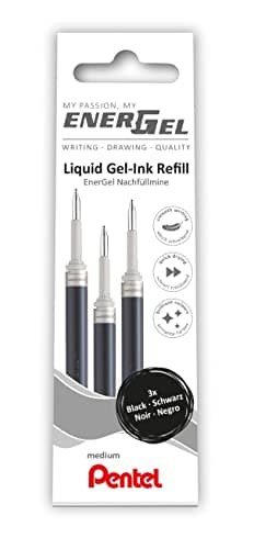 Image of Pentel LR7-3A Refill for EnerGel Pens - Pack of 3, Black