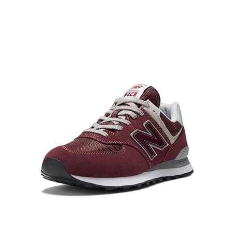 Image of New Balance Mens Nb 574 Sneakers, Burgundy Evm Dark, 6 UK