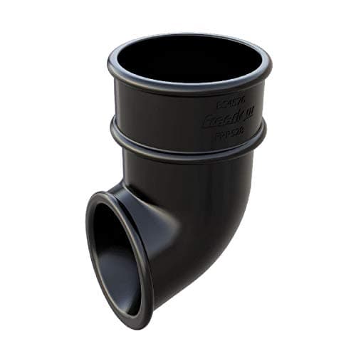 Image of Black Round 68mm Downpipe Shoe, Freeflow Rain Water Systems