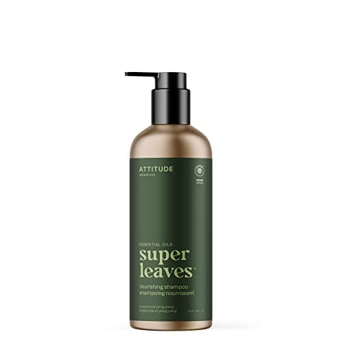 Image of ATTITUDE Nourishing Shampoo, Bergamot & Ylang Ylang, EWG Verified with Essential Oils, Vegan & Plant-Based, Aluminum Bottle, Moisturizing Hair Care for Dry Hair, 473 mL