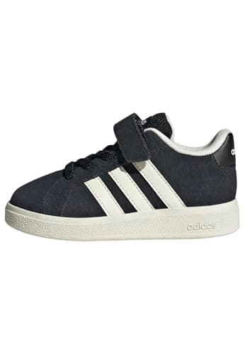 Image of adidas Unisex Baby Grand Court 00s Shoes Infants, Core Black/Off White/Cloud White, 8.5 UK Child