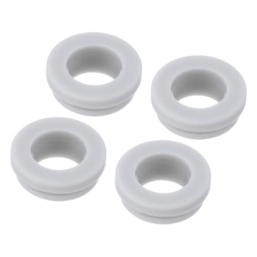 Image of sourcing map 4Pcs Snap Rubber Grommet Plug Mount Dia 16mm ID 12mm Narrow Groove Width 2mm Seal Anti-Scratch for Electrical Box Cable Pipes Grey