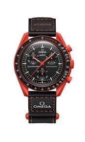 Image of Swatch MoonSwatch Omega x Mission to Earth Lava Bioceramic Wrist Watch, red