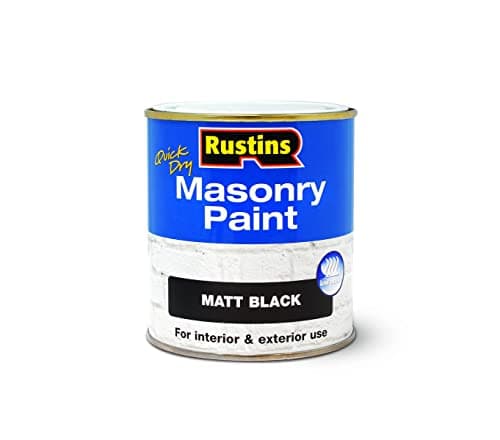 Image of RUSTINS Masonry Paint Matt Black 500ml