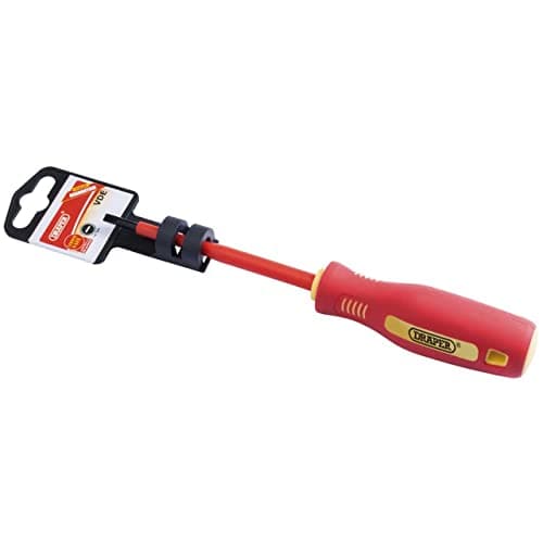 Image of Draper 46517 Fully Insulated Plain Slot Screwdriver, 4mm x 100mm