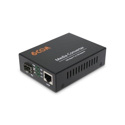 Image of 6COMGIGA 10G Fiber Media Converter,Unmanaged 1x 1000M/2.5G/5G/10GBase-T Auto-Negotiation RJ45 Slot to 1x 10GBase-X SFP+ Slot,Support 10GBase-SR/LR/ER/ZR Transceiver, 10G SFP to RJ45 Converter